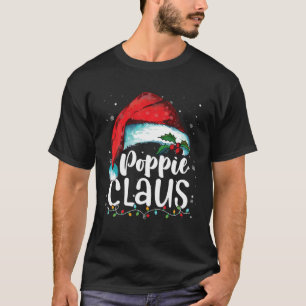 T-shirt Funny Poppie Claus Pajamas de Noël Famille Noël