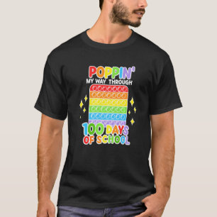 T-shirt Funny Poppin 100 Jours De L'École Poppin 100e Jour
