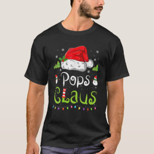 T-shirt Funny Pops Claus Pajamas de Noël Santa Hat Famil