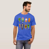 T-shirt Funny Popsicle Summer Horror Halloween Ice Cream S (Devant entier)