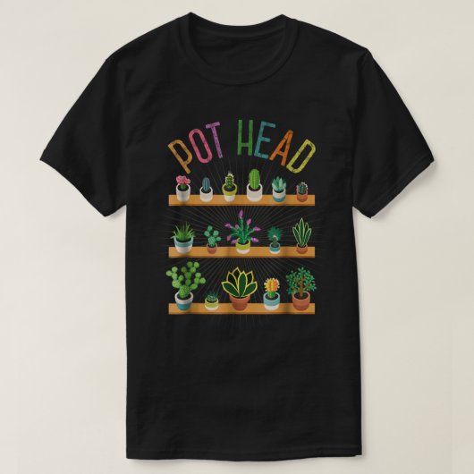 T-shirt Funny Pot Head Plant Lover (Design devant)