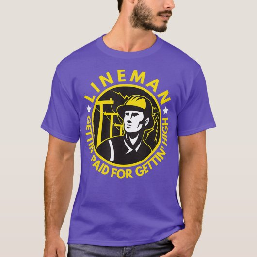 T-shirt Funny Power Lineman (Devant)