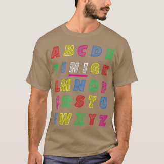 T-shirt Funny Pré-K Kindergarten Hi Alphabet Retour À L'Éc