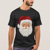 T-shirt Funny Preppy Realistic Faux Yarn Santa Claus Merry (Devant)