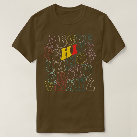 T-shirt Funny PrK Kindergarten Hi Alphabet Retour À L'Écol (Design devant)
