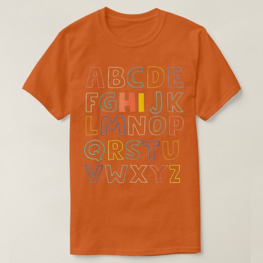 T-shirt Funny PrK Kindergarten Hi Alphabet Retour À L'Écol (Design devant)