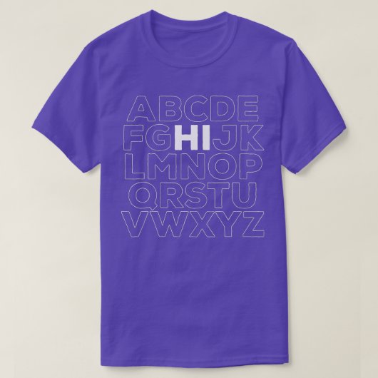 T-shirt Funny PrK Kindergarten Hi Alphabet Retour À L'Écol (Design devant)