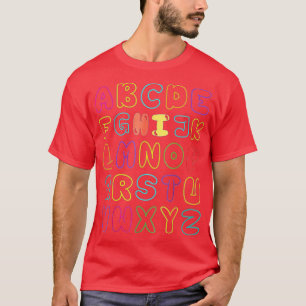 T-shirt Funny PrK Kindergarten Hi Alphabet Retour À L'Écol