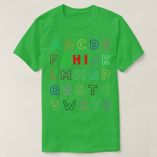 T-shirt Funny PrK Kindergarten Hi Alphabet Retour À L'Écol (Design devant)
