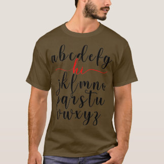 T-shirt Funny PrK Kindergarten Hi Alphabet Retour À L'Écol