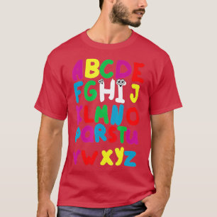 T-shirt Funny PrK Kindergarten Hi Alphabet Retour À L'Écol