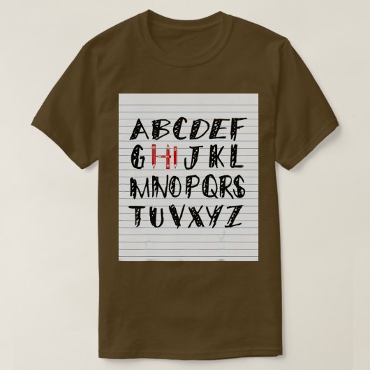 T-shirt Funny PrK Kindergarten Hi Alphabet Retour À L'Écol (Design devant)