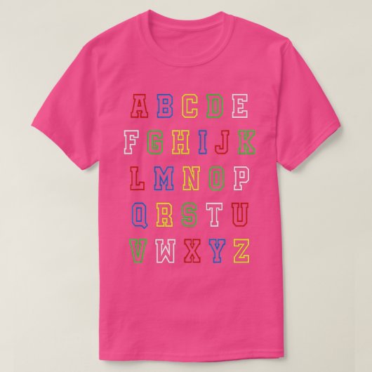 T-shirt Funny PrK Kindergarten Hi Alphabet Retour À L'Écol (Design devant)