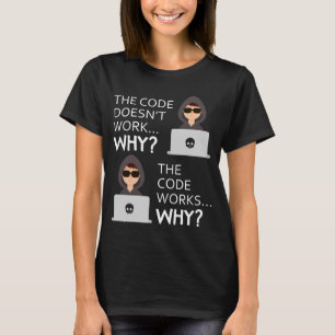 T-shirt Funny Programmer Code Fonctionne Pourquoi Meme Tee