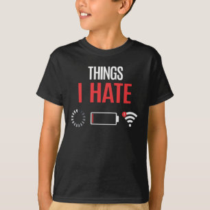 T-shirt Funny Programmer Gamer Pas de batterie de connexio