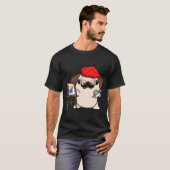 T-shirt Funny Pug est un peintre (Devant entier)