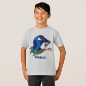 T-shirt Funny Pukeko avec téléphone portable (Devant entier)