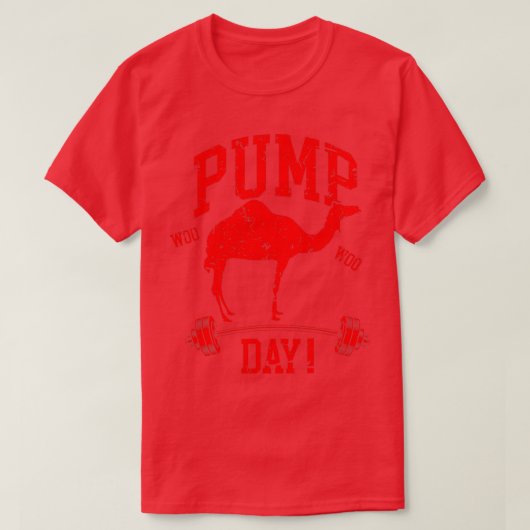 T-shirt Funny Pump Day Hump Day Camel Weight Lifing Train (Design devant)