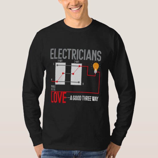 T-shirt Funny Pun électricien (Devant)