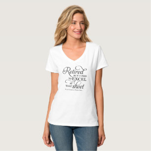 T-shirt Funny Pun Retraité Data Entry Tableur Excel