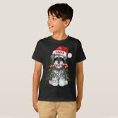 T-shirt Funny Puppy Dog Christmas Holiday With Candy Cane (Devant entier)