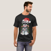 T-shirt Funny Puppy Dog Christmas Holiday With Candy Cane (Devant entier)