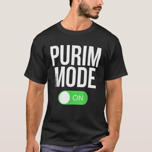 T-shirt Funny Purim Mode On Purim Festival Costume (Devant)