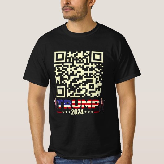 T-shirt Funny QR President Trump 45/47 Trump Dancing Code (Devant)