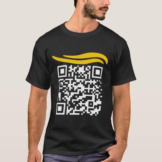 T-shirt Funny Qr Président Trump Dance Code 1 (Devant)