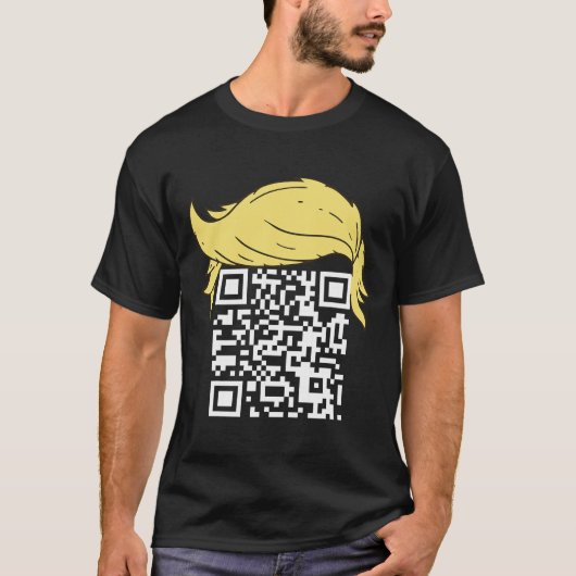 T-shirt Funny Qr Président Trump Dance Code 2 (Devant)