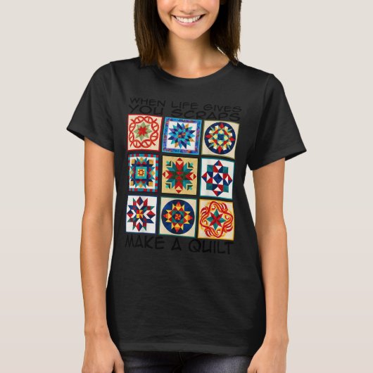 T-shirt Funny Quilting Sewing Make A Quilt Patterns Quilte (Devant)