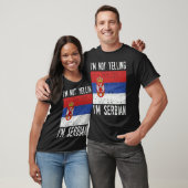T-shirt Funny Quote I m Not Yelling I m Serbian Flag (Unisexe)
