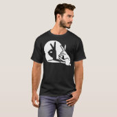 T-shirt Funny Rabbit hand shadow projection bunny hare pop (Devant entier)