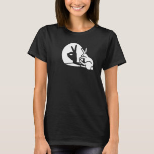 T-shirt Funny Rabbit projection de l'ombre de lapin lièvre