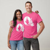 T-shirt Funny Rabbit Shadow Hand Middle Finger Sign The Fi (Unisexe)