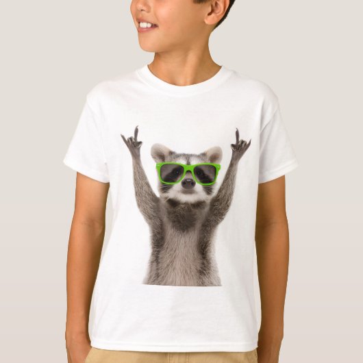 T-shirt Funny racoon (Devant)