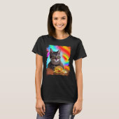 T-shirt Funny Rainbow Cat Taco Kitty Mème Internet (Devant entier)