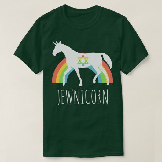 T-shirt Funny Rainbow Jewnicorn juif Unicorn (Design devant)