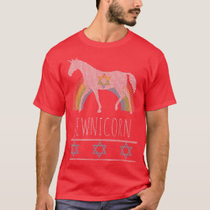 T-shirt Funny Rainbow Jewnicorn juive Unicorn Ugly Hanukk