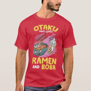 T-shirt Funny Ramen et Boba Lover - Kawaii Bubble Tea Ram