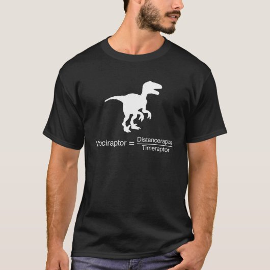T-shirt Funny Raptor Distance Time Velociraptor Physics Ma (Devant)