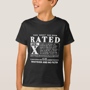 T-shirt Funny Rated Gen X Generation X 80s Humour enfant