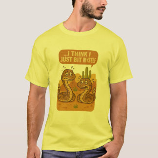 T-shirt Funny Rattlesnake Shirt - I Think I Just Bit Mysel