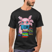 T-shirt Funny Readsolotl Axolotl Livres de lecture Livre K (Devant)