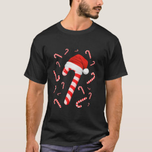 T-shirt Funny Red and White Candy Crew Père Noël Joyeux No