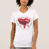 T-shirt Funny Red Melting Heart Saint Valentin (Devant)