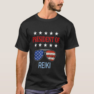 T-shirt Funny Reiki Accessoires de guérison Usa Drapeau Th