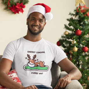 T-shirt Funny Reindeer Chargement d'énergie