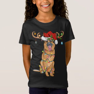 T-Shirt Funny Reindeer Santa Hat Berger allemand Noël
