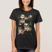 T-shirt Funny Reindeer Sheltie Noël Amoureux de les chiens (Devant)